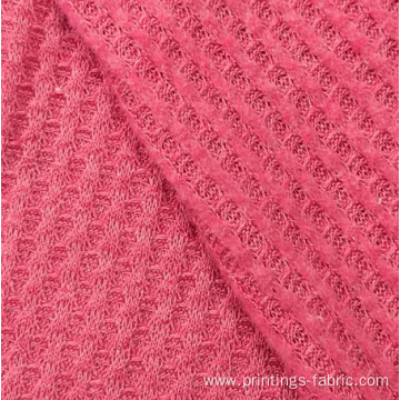 polyester rayon waffle jacquard knitting fabric